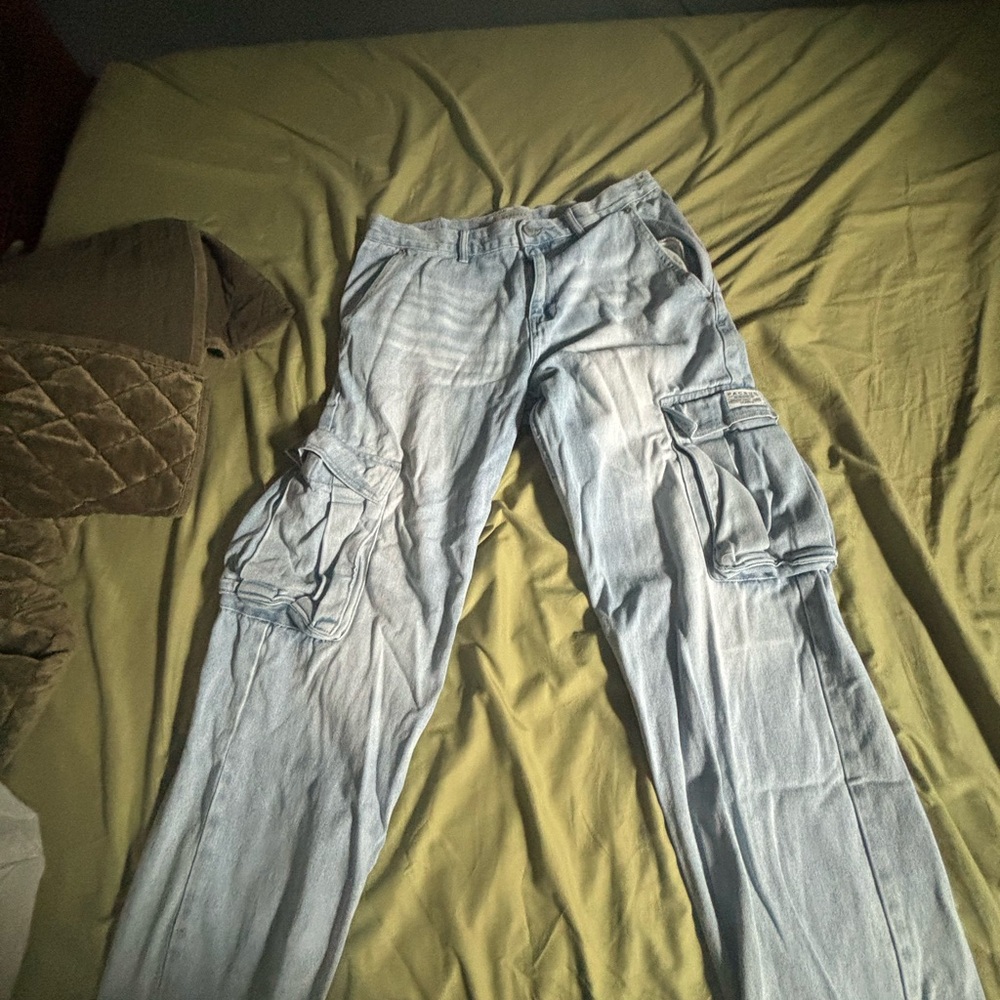 PacSun Blue and Olive Cargo Pants